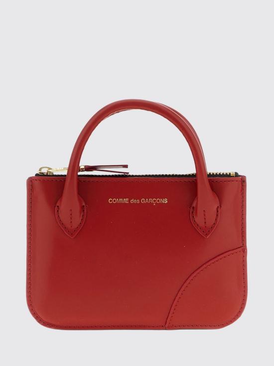 26FW 꼼데가르송 클래식 레더 라인 파우치 SA8100HA 2 Red