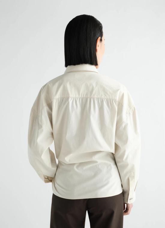 26FW 르메르 스트레이트 칼라 트위스트 셔츠 SH1141LF1500 WH048 LIGHT CREAM - LEMAIRE