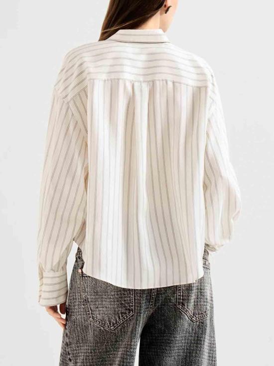 26FW 브루넬로 쿠치넬리 셔츠 MH770M2A06 C001 BIANCO NERO - BRUNELLO CUCINELLI
