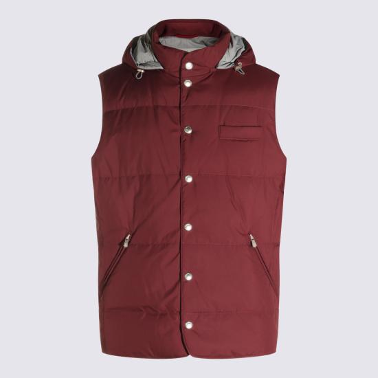 26FW 브루넬로 쿠치넬리 패딩 조끼 MV4081628 CWB13 BORGOGNA GRIGIO MEDIO - BRUNELLO CUCINELLI