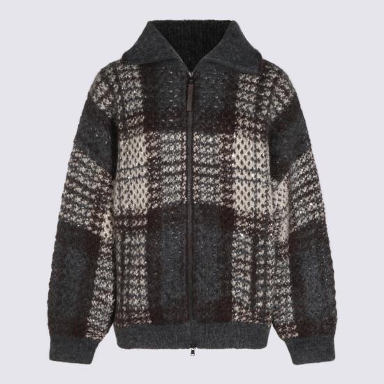 26FW 브루넬로 쿠치넬리 스웨터 MMT571726 CYL69 AVORIO PIOMBO ANTRACITE - BRUNELLO CUCINELLI