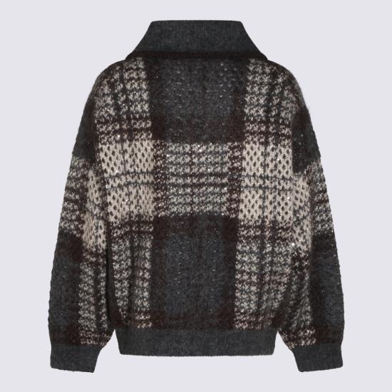 26FW 브루넬로 쿠치넬리 스웨터 MMT571726 CYL69 AVORIO PIOMBO ANTRACITE - BRUNELLO CUCINELLI