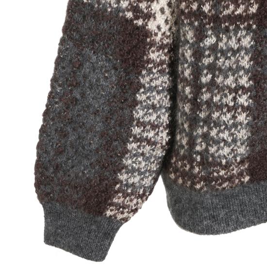 26FW 브루넬로 쿠치넬리 스웨터 MMT571726 CYL69 AVORIO PIOMBO ANTRACITE - BRUNELLO CUCINELLI