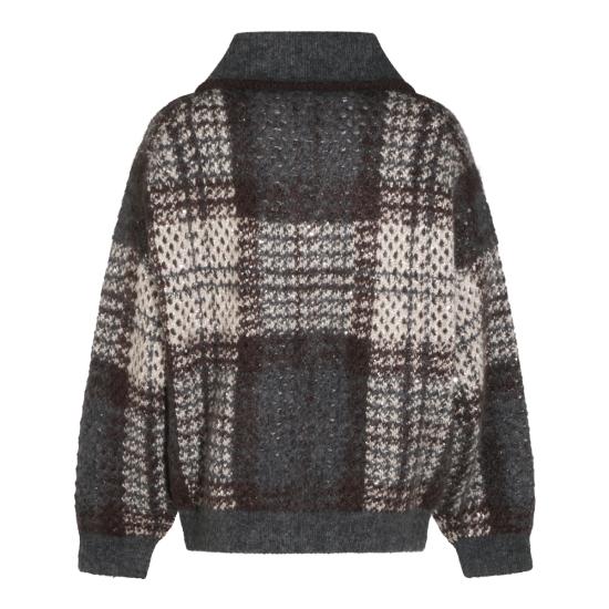 26FW 브루넬로 쿠치넬리 스웨터 MMT571726 CYL69 AVORIO PIOMBO ANTRACITE - BRUNELLO CUCINELLI