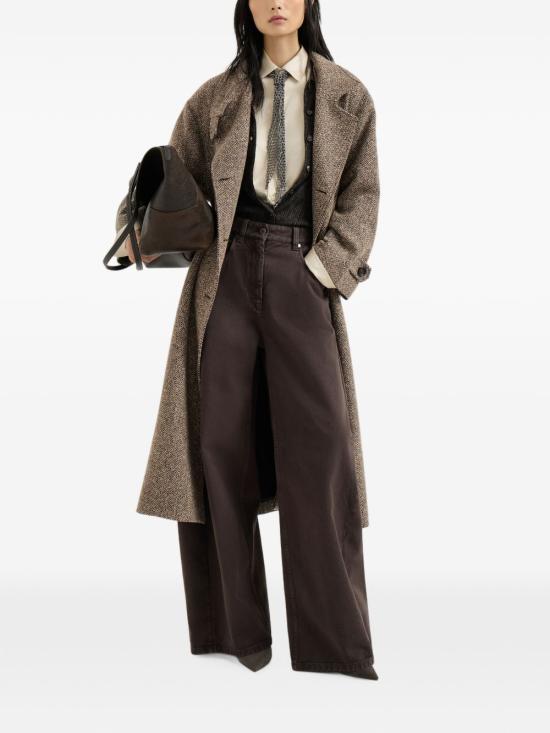 26FW 브루넬로 쿠치넬리 코트 MG5669766 C005 CAMEL NERO - BRUNELLO CUCINELLI