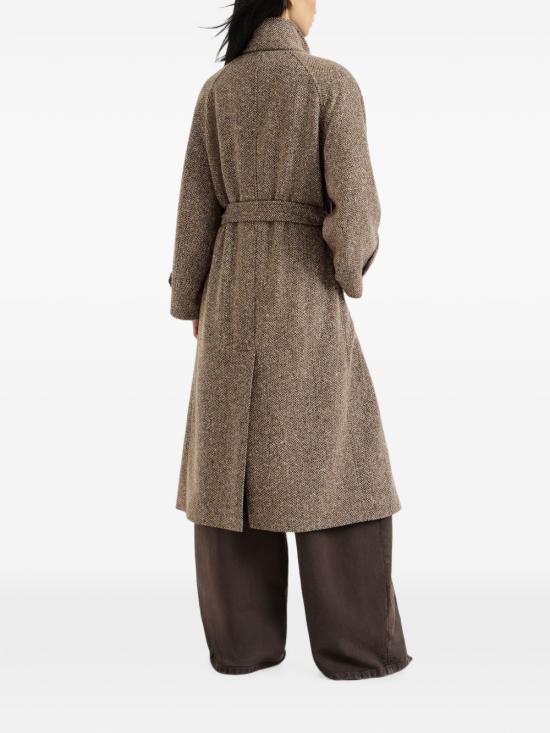26FW 브루넬로 쿠치넬리 코트 MG5669766 C005 CAMEL NERO - BRUNELLO CUCINELLI