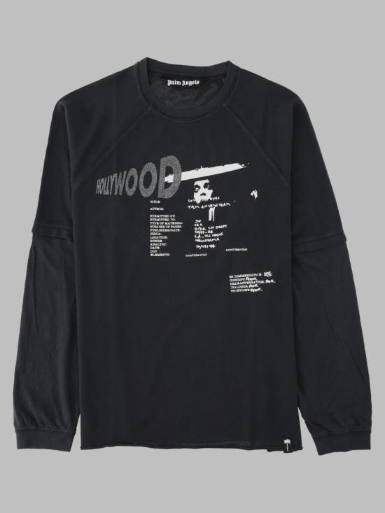 26FW 팜앤젤스 긴팔 티셔츠 PAMAB003JR002 1184 CHARCOAL