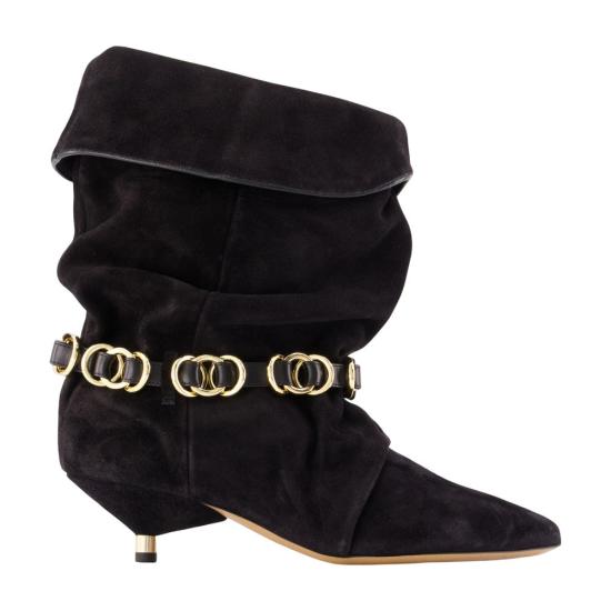 26FW 이자벨마랑 에드릭 링스 스웨이드 가죽 체인 부츠 BO0285FA D3A04S01BK BLACK