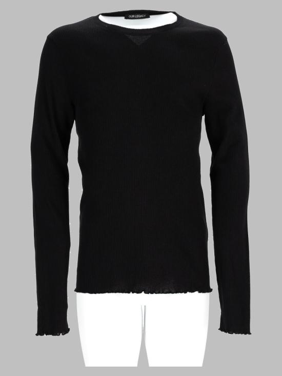 26FW 아워레가시 엘론게이티드 롱슬리브 엘론게이티드 롱슬리브 M4266EC CHARREDSHADERIPPLERIB BLACK