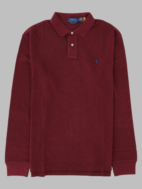 26FW 폴로 랄프로렌 클래식 핏 코튼 폴로 셔츠 710680790 095SPRINGWINEHEATHER C7996 RED