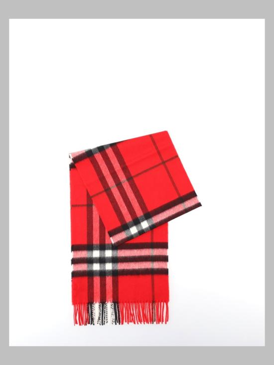 26FW 버버리 체크 캐시미어 스카프 8112640 C3383 RED