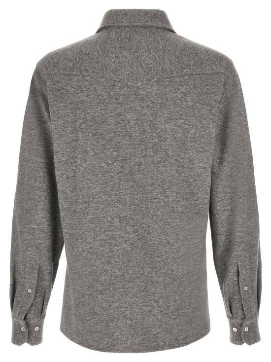  브루넬로 쿠치넬리 셔츠 LDMM840KC01C8469 GRAY - BRUNELLO CUCINELLI