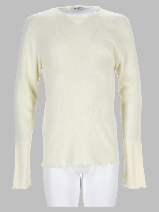 26FW 아워레가시 엘론게이티드 롱슬리브 엘론게이티드 롱슬리브 M4266ECR CLOUDBONERIPPLERIB WHITE