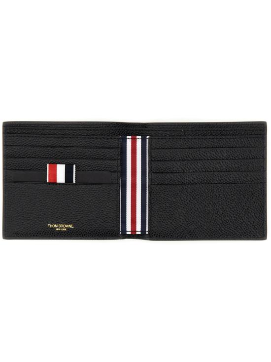 26FW 톰브라운 페블 그레인 레더 빌 폴드 지갑 MAW023A 00198001 BLACK - THOM BROWNE