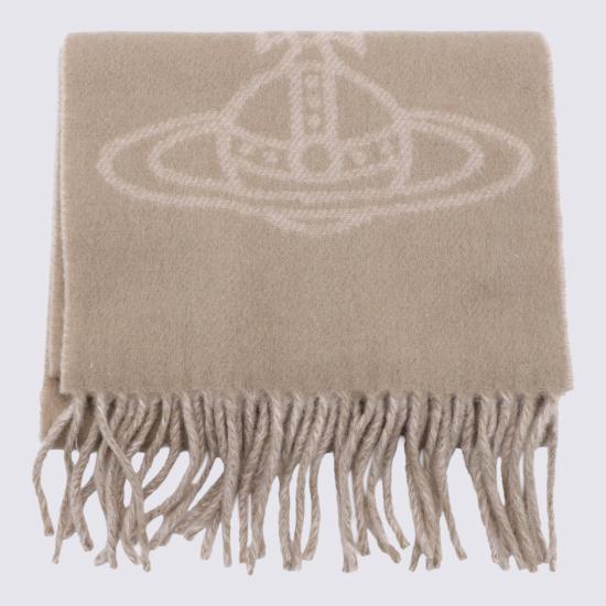 26FW 비비안웨스트우드 싱글 ORB 더블 페이스 머플러 81030006 W01MKC405 CAMEL - VIVIENNE WESTWOOD