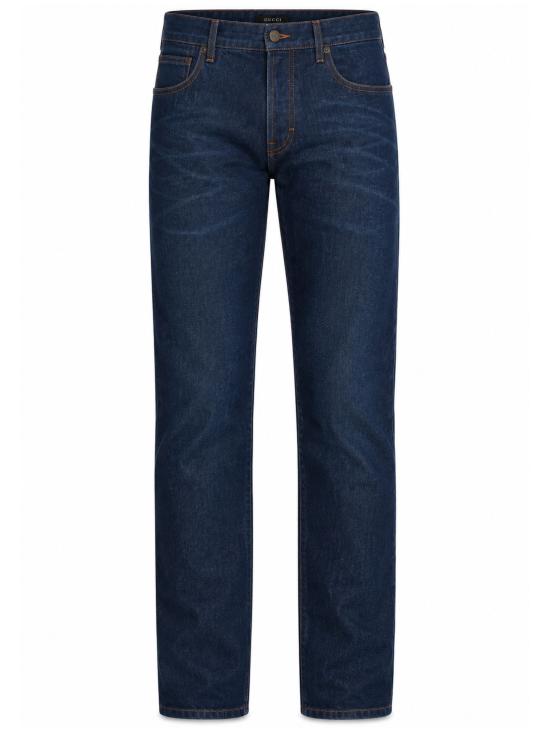 26FW 구찌 GG 코튼 데님 자카드 팬츠 875568 XDDGX4011 DENIM BLUE
