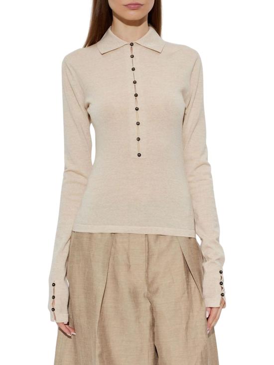 26FW 자크뮈스 긴팔 티셔츠 25HPOW00806AK00145 130 BEIGE - JACQUEMUS