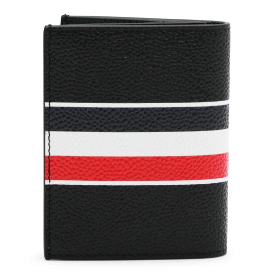 26FW 톰브라운 페블 그레인 RWB 더블 카드 홀더 UAW089A 00198001 BLACK - THOM BROWNE