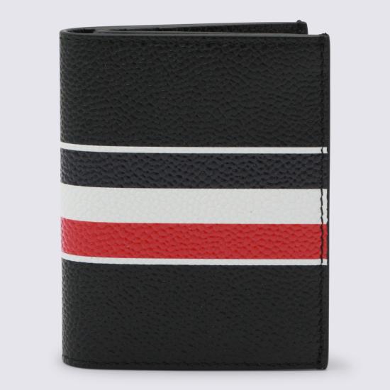 26FW 톰브라운 페블 그레인 RWB 더블 카드 홀더 UAW089A 00198001 BLACK - THOM BROWNE