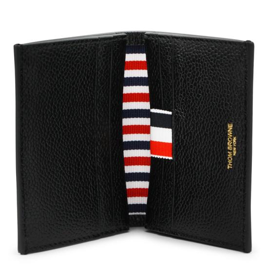 26FW 톰브라운 페블 그레인 RWB 더블 카드 홀더 UAW089A 00198001 BLACK - THOM BROWNE