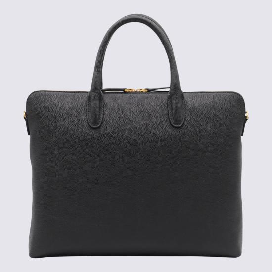 26FW 톰브라운 페블 그레인 레더 슬림 브리프케이스 MAG444A 00198001 BLACK - THOM BROWNE