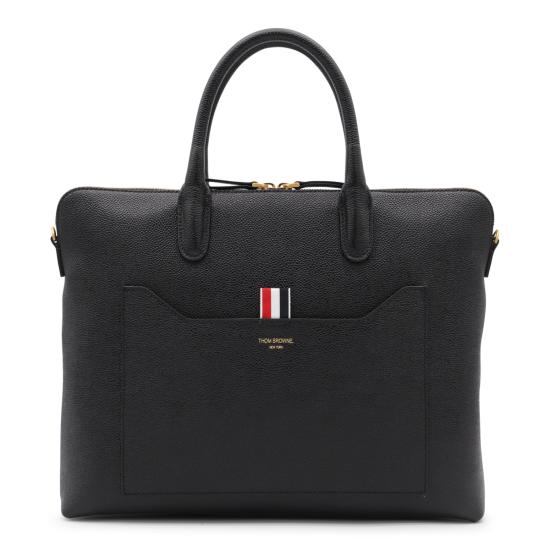 26FW 톰브라운 페블 그레인 레더 슬림 브리프케이스 MAG444A 00198001 BLACK