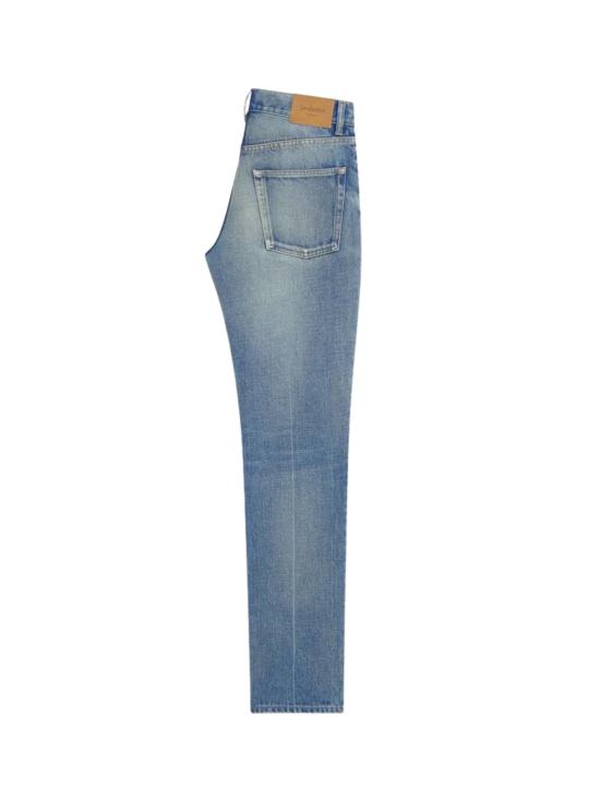 26FW 생로랑 오센틱 미디엄 블루 스트레이트 데님 진 873827 Y863G4293 DENIM BLUE - SAINT LAURENT