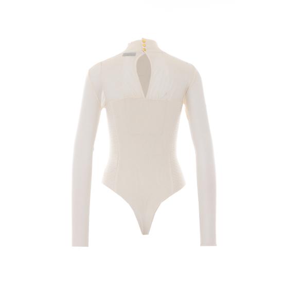 26FW 엘리자베타프랜치 바디수트 티셔츠 BK09B67E2 193 WHITE - ELISABETTA FRANCHI