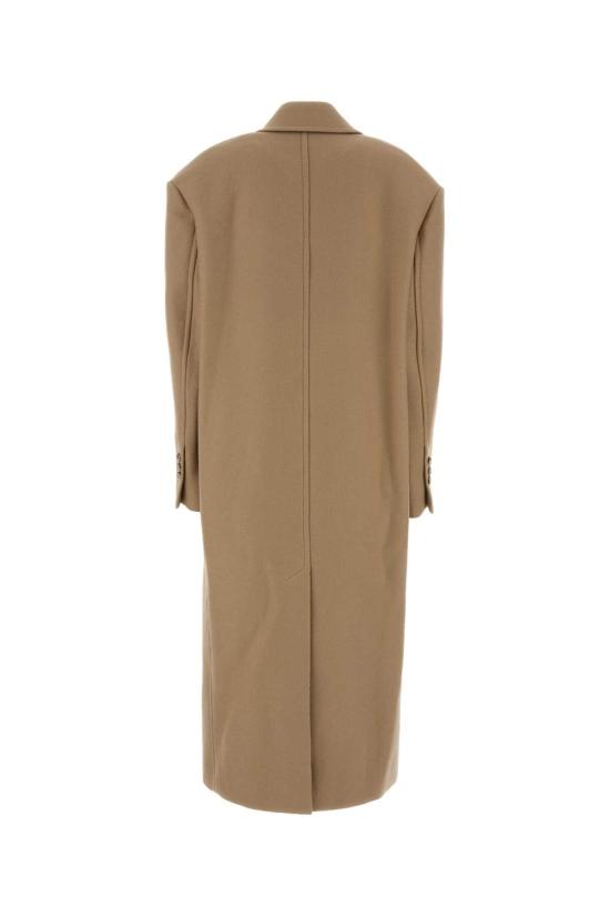 26FW 아미 울 더블 브레스트 롱 코트 FCO458WV0078 A184 Beige o Tan - AMI