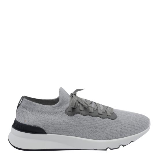 26FW 브루넬로 쿠치넬리 코튼 니트 세미 폴리쉬드 카프스킨 러너 MZUPMBO252 CB308 GREY