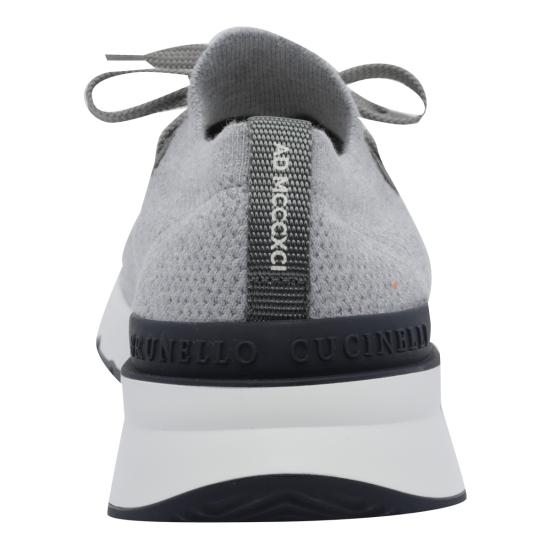 26FW 브루넬로 쿠치넬리 코튼 니트 세미 폴리쉬드 카프스킨 러너 MZUPMBO252 CB308 GREY - BRUNELLO CUCINELLI