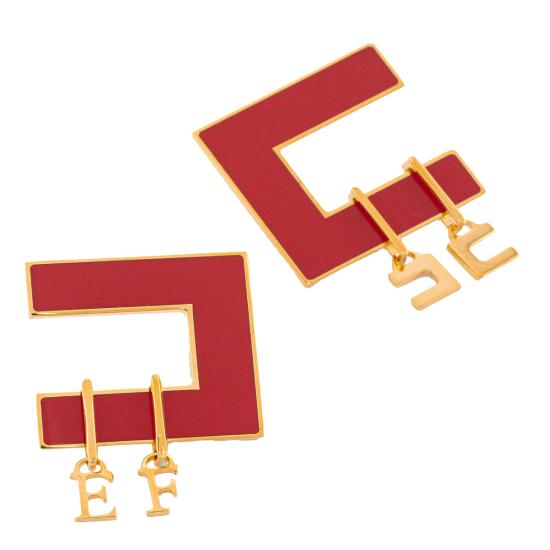 26FW 엘리자베타프랜치 이어링 OR34K66E2 CG5 RED - ELISABETTA FRANCHI