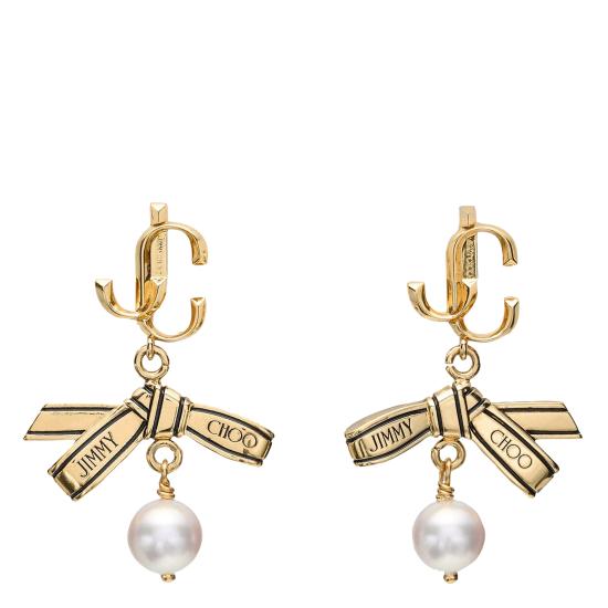 26FW 지미추 이어링 RBN PEARL EARRING JKIGOLD BLACK WHITE