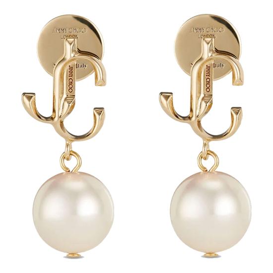 26FW 지미추 이어링 JC PEARL EARRING DXQGOLD WHITE