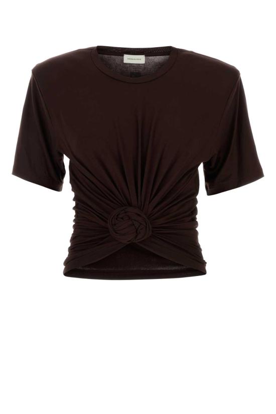 25FW 마그다뷰트림 반팔 티셔츠 192925 BROWN