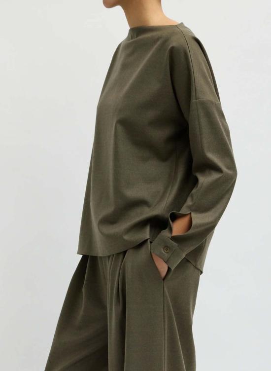  티비 블라우스 F226CF7031 GREEN - TIBI