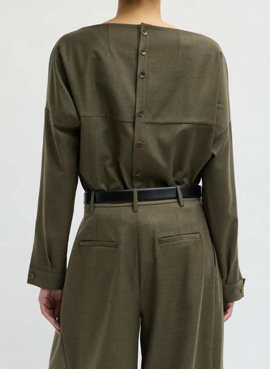  티비 블라우스 F226CF7031 GREEN - TIBI