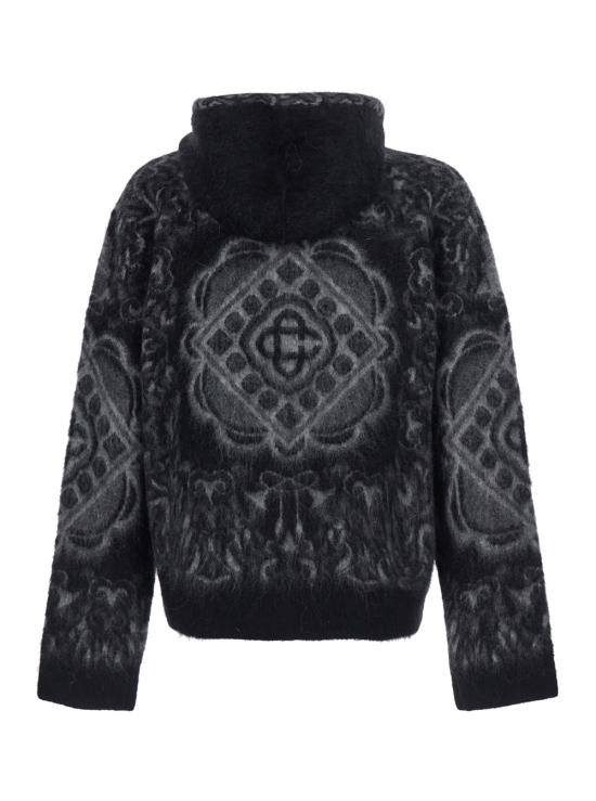 26FW 카사블랑카 긴팔 티셔츠 MAW26KW148901MOHAIR Black - CASABLANCA