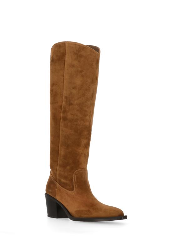 26FW 스튜어트 와이츠먼 부츠 TATE BOOT Sport Suede Stackeddoe BROWN - STUART WEITZMAN