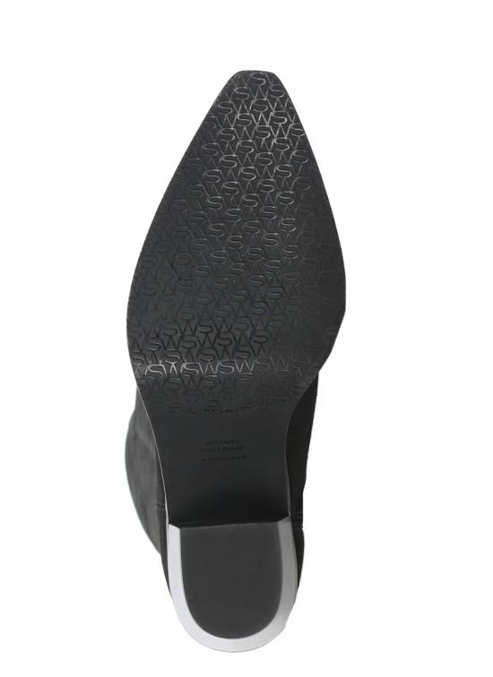 26FW 스튜어트 와이츠먼 부츠 TATE BOOT Sport Suede StackedBlack - STUART WEITZMAN