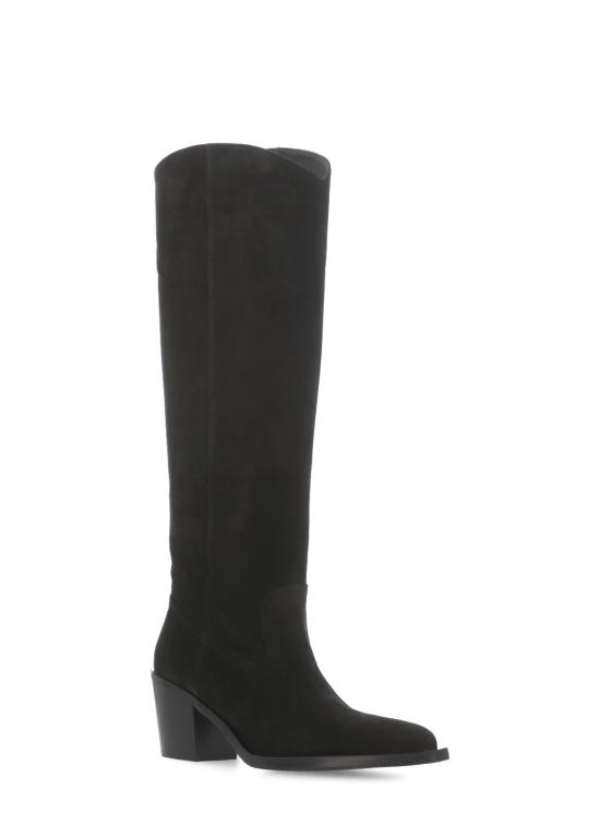 26FW 스튜어트 와이츠먼 부츠 TATE BOOT Sport Suede StackedBlack - STUART WEITZMAN