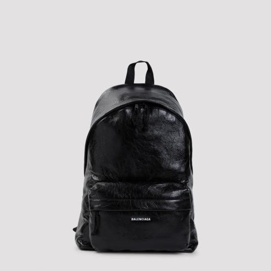 26FW 발렌시아가 로고 패치 익스플로러 백팩 503221 1VG07 1000 BLACK