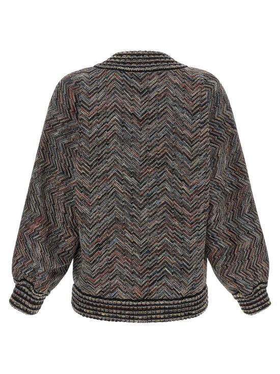 26FW 미소니 패딩 쉐브론 니트 봄버 재킷  재킷 멀티컬러 - MISSONI