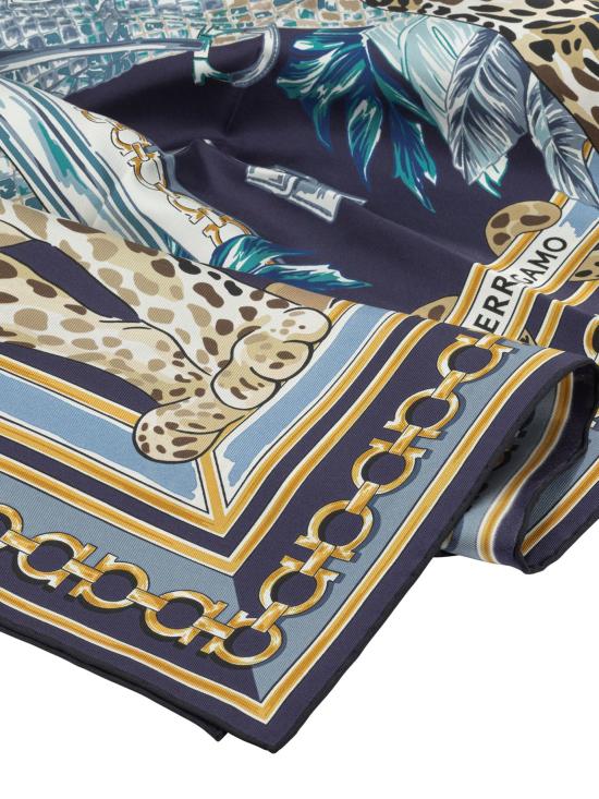 26FW 살바토레 페라가모 머플러/스카프 펠리니 시아르페 & 풀라드 블루 - SALVATORE FERRAGAMO