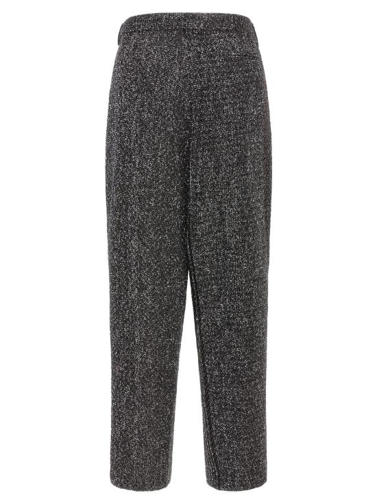 26FW 미소니 스트레이트 팬츠 라메와 스팽글 장식 블랙 팬츠 - MISSONI