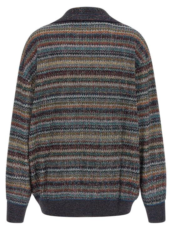 26FW 미소니 폴로 티셔츠 라메 얀 셔츠 폴로 멀티컬러 - MISSONI