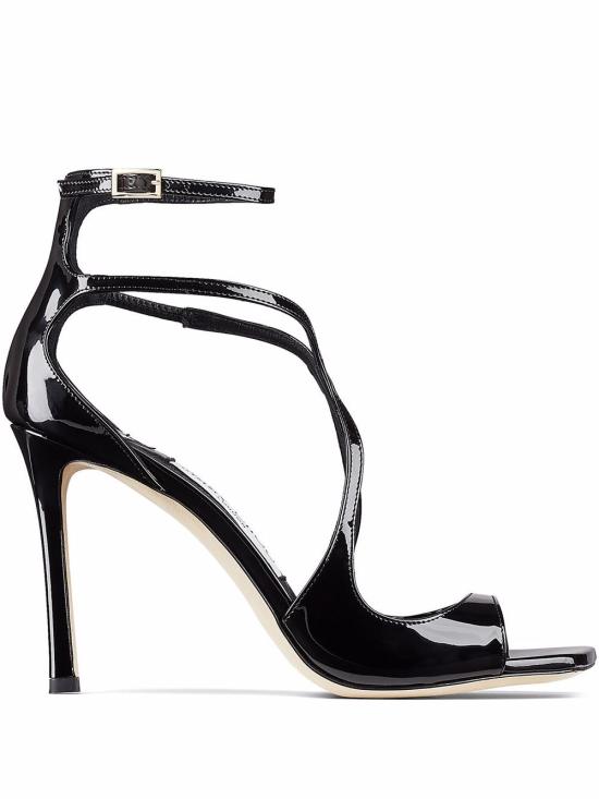 26FW 지미추 샌들 AZIA95PATBLACK