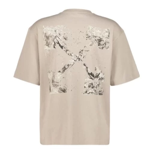 26FW 오프화이트 반팔 티셔츠 OMAA120F26JER00D 031 STRING - OFF WHITE