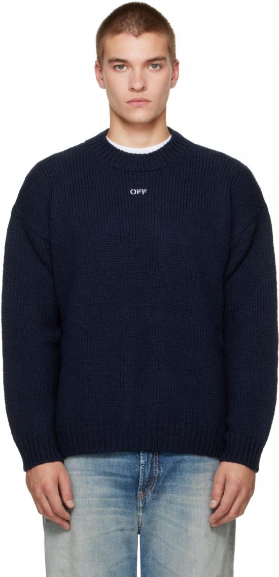 26FW 오프화이트 스웨터 OMHE212F26KNI001 411 BLUEGRAPH - OFF WHITE