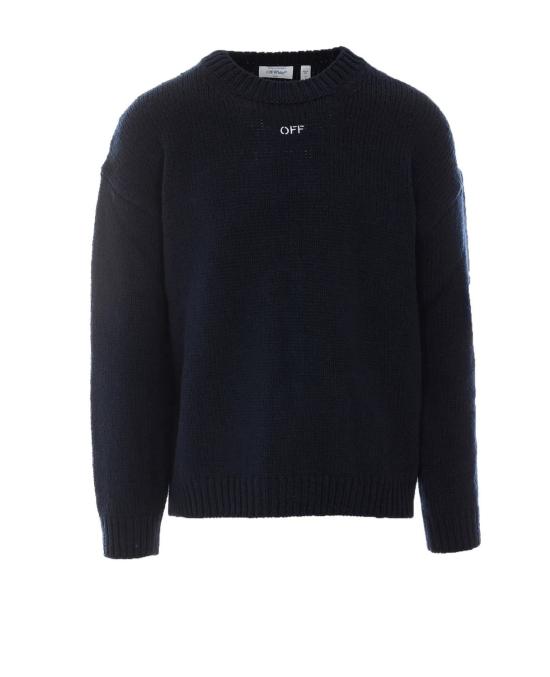 26FW 오프화이트 스웨터 OMHE212F26KNI001 411 BLUEGRAPH
